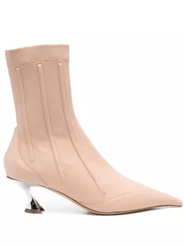 Mugler ботильоны на каблуке, нейтральный цвет