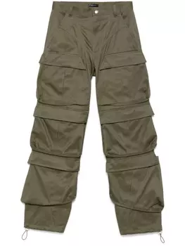 Mugler брюки карго, зеленый