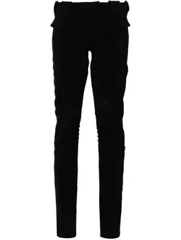 Mugler брюки с молниями, черный