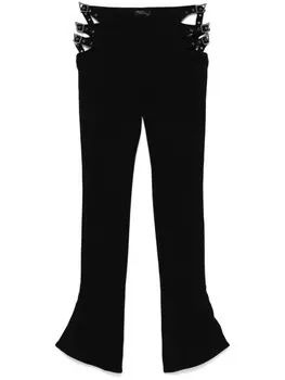 Mugler брюки с пряжками, черный