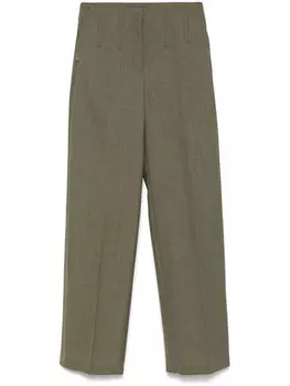 Mugler брюки строгого кроя, зеленый