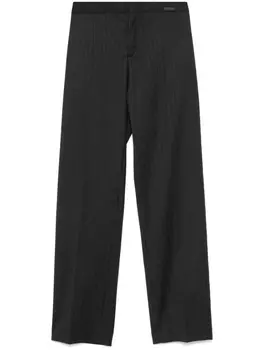 Mugler брюки в полоску, серый