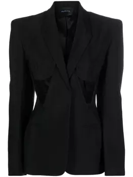 Mugler cut-out structured blazer, черный
