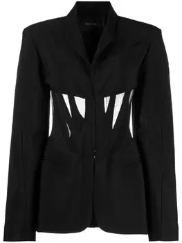 Mugler cutout-detail corseted blazer, черный
