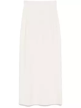 Mugler декорированная юбка миди, белый