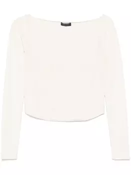 Mugler декорированный свитер, нейтральный цвет