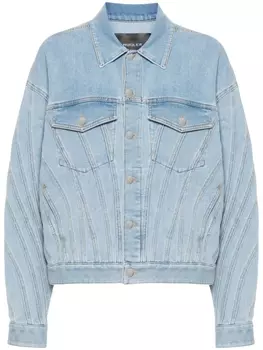 Mugler джинсовая куртка Spiral, синий
