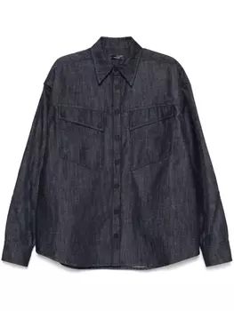 Mugler джинсовая рубашка, синий