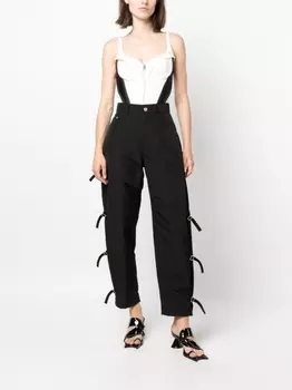 Mugler джинсовое боди с бюстье, черный