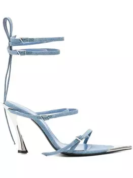 Mugler джинсовые босоножки, синий