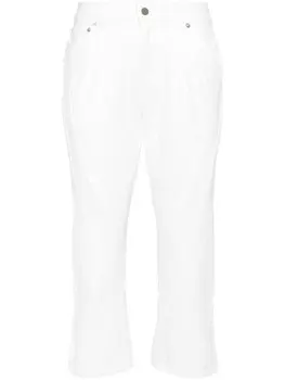 Mugler джинсы прямого кроя с декоративными швами, белый