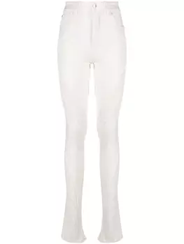 Mugler джинсы скинни со вставками, белый