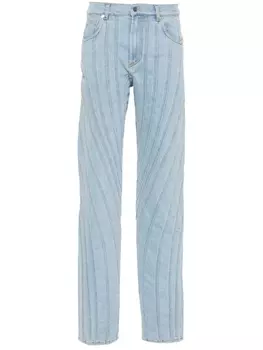 Mugler джинсы со швами, синий