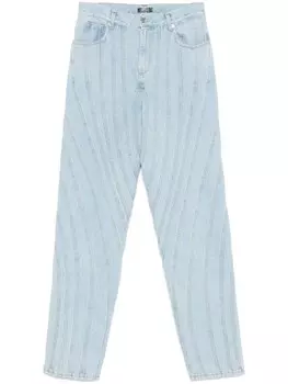 Mugler джинсы со швами, синий