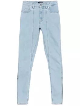 Mugler джинсы со швами, синий