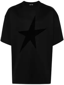 Mugler футболка с декором Star, черный