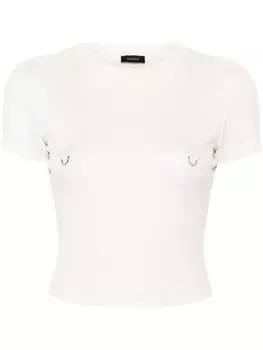 Mugler футболка с пирсингом для малышей, белый