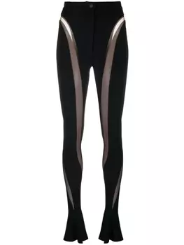 Mugler Illusion panelled trousers, черный