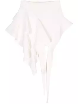 Mugler короткая юбка асимметричного кроя, белый