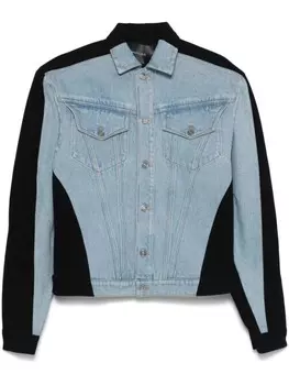Mugler куртка с цветными блоками, синий