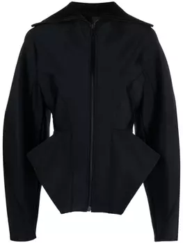 Mugler куртка с корсетом, черный