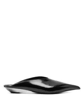 Mugler лакированные мюли, черный