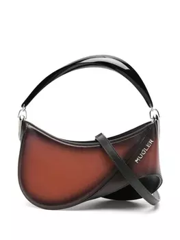 Mugler маленькая сумка-тоут Spiral Curve 01, коричневый