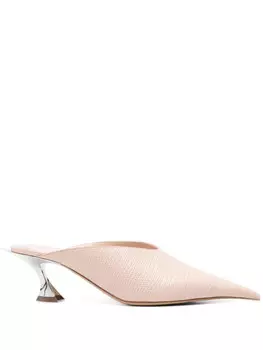 Mugler мюли Fang 55, нейтральный