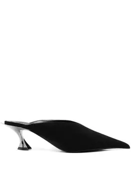 Mugler мюли на каблуке, черный