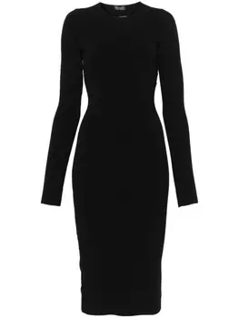 Mugler платье миди Illusion, черный