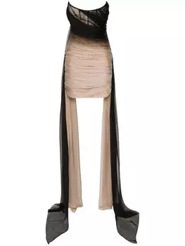 Mugler платье мини с эффектом градиента, черный