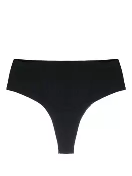 Mugler плавки бикини Corset с завышенной талией, черный