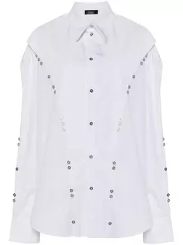 Mugler поплиновая рубашка, белый