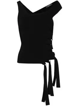 Mugler повязка вязаная верхняя часть, черный