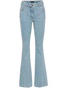 Mugler расклешенные джинсы, синий