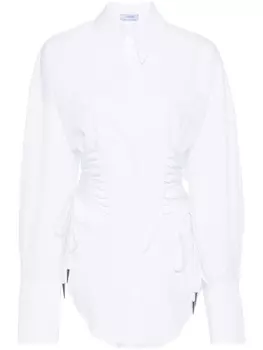Mugler рубашка с кружевом, белый