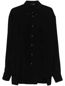 Mugler рубашка с пирсингом, черный