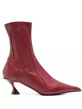 Mugler сапоги на каблуке, красный