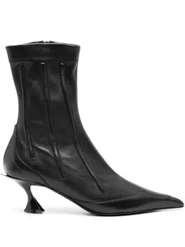 Mugler сапоги с пряжкой, черный