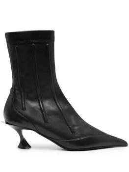 Mugler сапоги с тиснением, черный