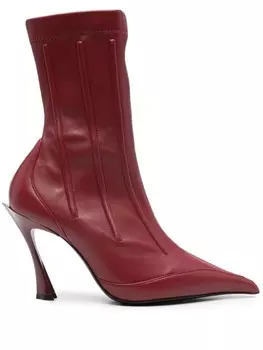 Mugler сапоги с тиснением, красный