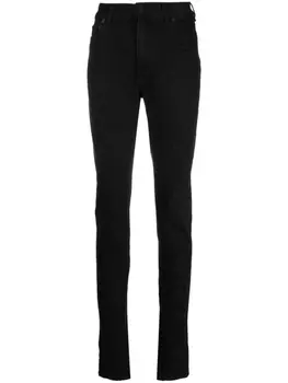 Mugler seam-detail slim-fit jeans, черный