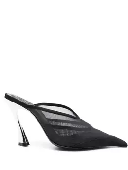 Mugler сетчатые мюли, черный