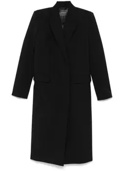 Mugler шерстяное пальто, черный