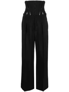 Mugler широкие брюки, черный