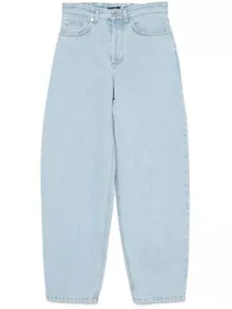 Mugler широкие джинсы со шнуровкой