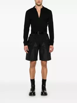 Mugler шорты-карго с панельным дизайном, черный