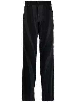 Mugler Spiral straight-leg jeans, черный