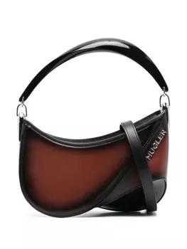 Mugler сумка на плечо Spiral Curve 01 с эффектом омбре, коричневый
