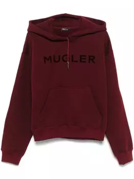 Mugler толстовка с логотипом, красный